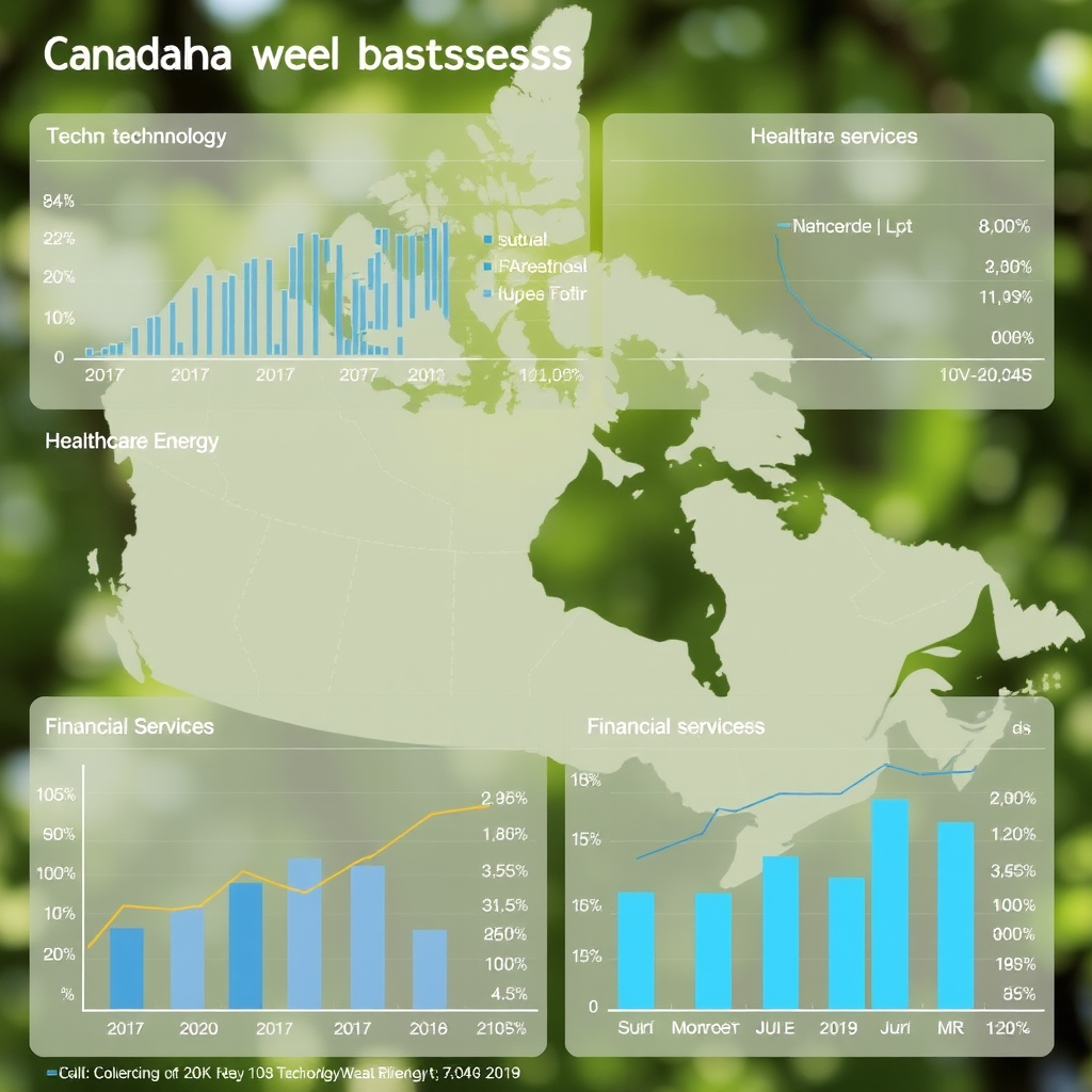 Detailed Canadian sector analysis reports showing performance metrics for technology, healthcare, energy, and financial services sectors
