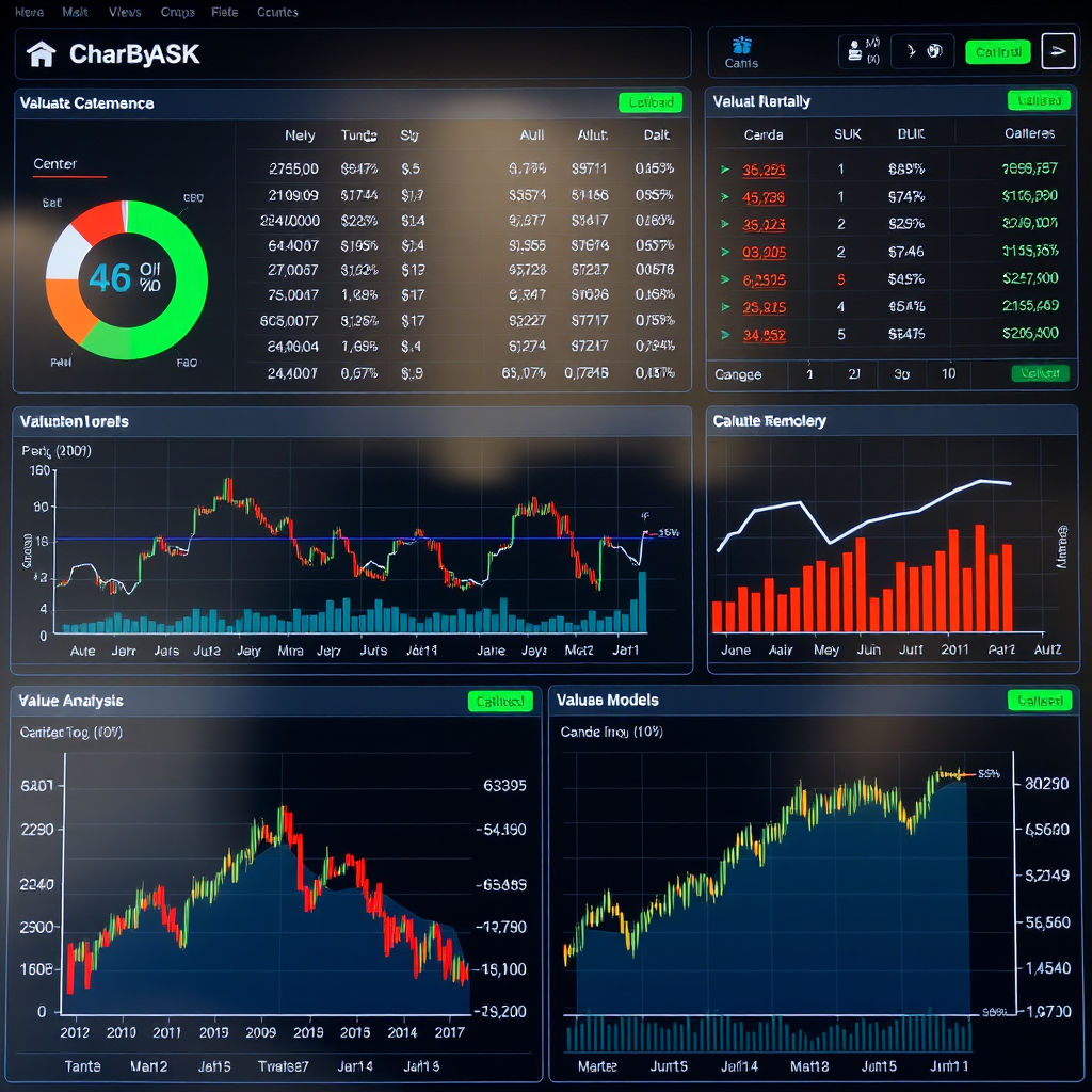 Professional stock analysis dashboard showing Canadian company financial metrics, price charts, and valuation models for investment decision making